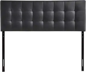 Lily Queen Upholstered Vinyl Headboard - Black