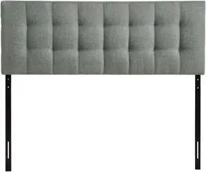 Lily King Upholstered Fabric Headboard - Gray