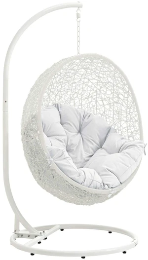 Hide Outdoor Patio Swing Chair With Stand - White Hide Outdoor Patio Swing Chair With Stand - White