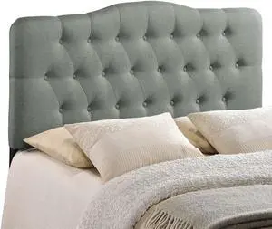 Annabel Queen Upholstered Fabric Headboard - Gray