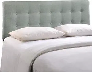 Emily Queen Upholstered Fabric Headboard - Gray