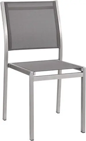 Shore Outdoor Patio Aluminum Side Chair - Silver Gray