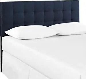 Lily Full Upholstered Fabric Headboard - Navy