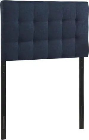 Lily Twin Upholstered Fabric Headboard - Navy