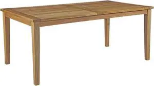 Marina Outdoor Patio Teak Dining Table - Natural