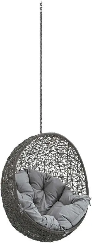 Hide Outdoor Patio Swing Chair Without Stand - Gray Gray Hide Outdoor Patio Swing Chair Without Stand - Gray Gray
