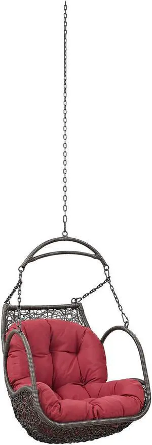 Arbor Outdoor Patio Swing Chair Without Stand - Red Arbor Outdoor Patio Swing Chair Without Stand - Red