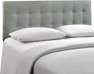Emily King Upholstered Fabric Headboard - Gray