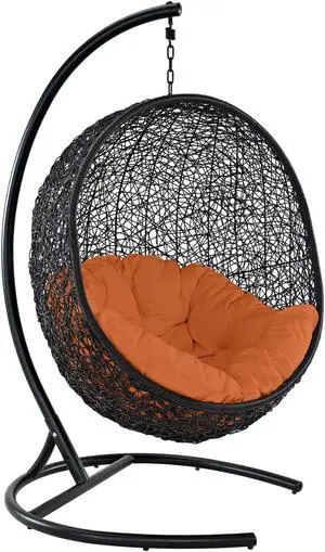 Encase Swing Outdoor Patio Lounge Chair - Orange