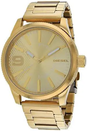 Diesel Men's Rasp 47mm Gold-Tone Steel Bracelet & Case Quartz Watch DZ1761 Diesel Men's Rasp 47mm Gold-Tone Steel Bracelet & Case Quartz Watch DZ1761