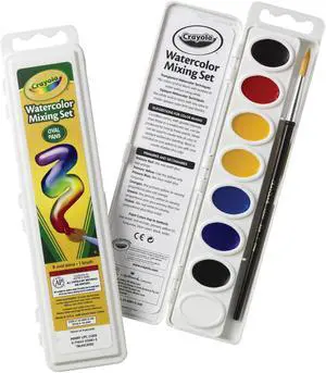 Crayola Llc Formerly Binney & Smith BIN530081 Watercolor Mixing Set 8 Semi Moist