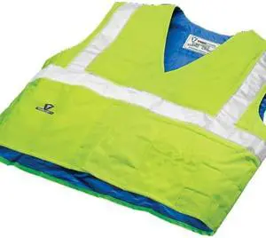 TECHNICHE 6538 L/XL Evaporative Cooling Vest, Polyester, Evaporative, 5 to 10