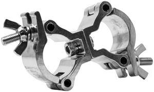 ALUMINUM EXTRA SMALL SWIVEL DUAL MINI CLAMP IN POLISHED ALUMINUM