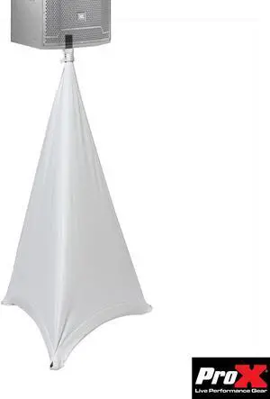 ProX X-SP2SC Lycra Cover Scrim for Speaker Tripod or Lighting Stand  2 Sided - White