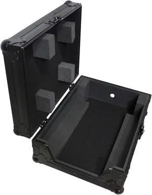 Prox Black On Black Mixer Case For Large Format 12" Dj Mixers Flight Road Ready