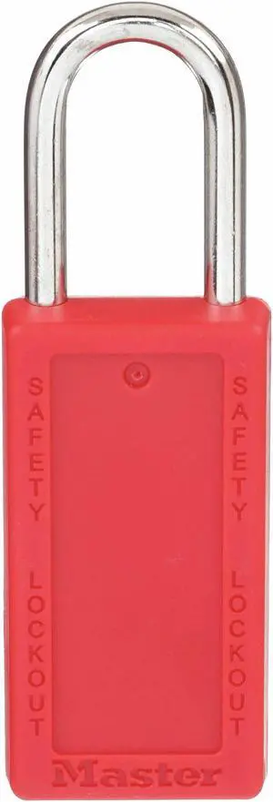 Lockout Padlock, Keyed Alike, Red, 1/4 In., PK12