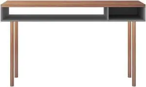 Windsor 47.24 Console Accent Table in Grey and Nature