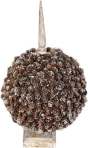 Vickerman 19" Potted Pine Cone Ball - FG191519