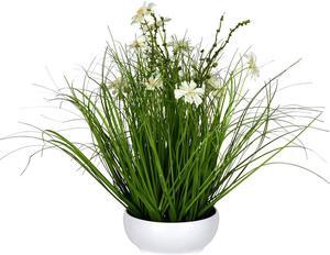 Vickerman 16.5" Cream Potted Cosmos Grass - FV190416