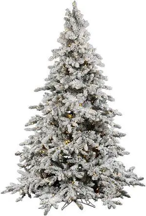 Vickerman 9' X 72" Flocked Utica 1200WmWht - A895181LED