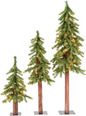 Vickerman 2' 3' 4' Natural Alpine Set 200WWLED - A805181LED