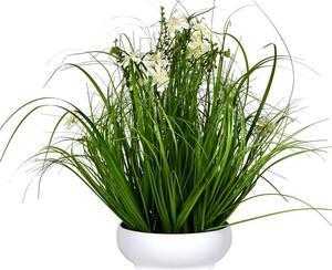 Vickerman 21" Cream Potted Cosmos Grass - FV190421