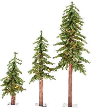 Vickerman 2' 3' 4' Natural Alpine Set 200MULED - A805182LED