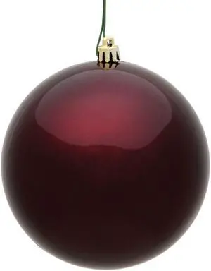 Vickerman 6" Burgundy Candy Ball UV 4/Bag - N591565DCV
