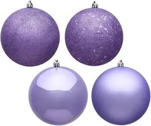 Vickerman 6" Lavender Ball 4 Finish Asst 4/Bag - N591586DA
