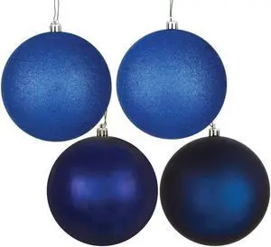 Vickerman 12" Midnt Blue 4-Fin Ball Asst Drill 4Bg - N593031DA Vickerman 12" Midnt Blue 4-Fin Ball Asst Drill 4Bg - N593031DA