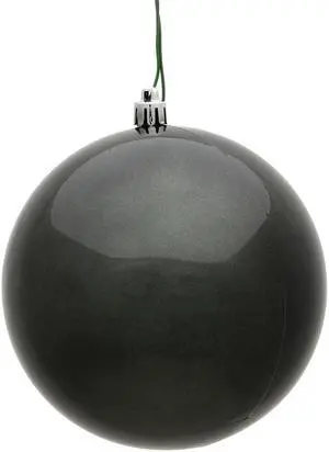 Vickerman 4" Pewter Candy Ball UV 6/Bag - N591087DCV