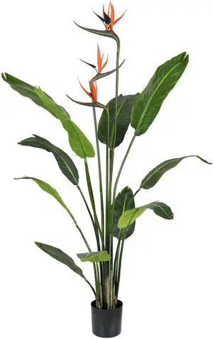 Vickerman 4' Potted Bird of Paradise Palm 11 Leave - TB191240