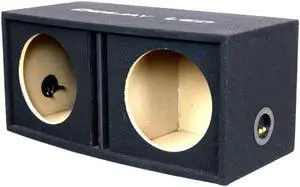Double Heavy Duty 12-in Tuned Ported Round Woofer Empty Car Speaker Box