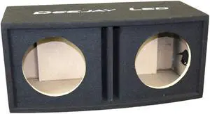 Double 10-in Center Port Vented Round Empty Car Bass Speaker Box