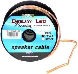 100-Foot 2-Conductor 18 Gauge Stranded Speaker Hookup Cable