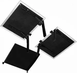 Two Side Wings For Most 6U Slant Racks and DJ Coffin Folding Stands Includes 1U-Space Rack Shelf