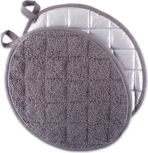 DII Gray Oval Potholder (Set of 2)