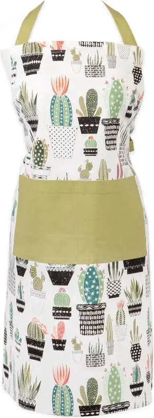 DII Urban Oasis Cactus Print Chef Apron