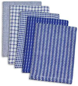 DII Assorted Blue Dishcloth (Set of 5)