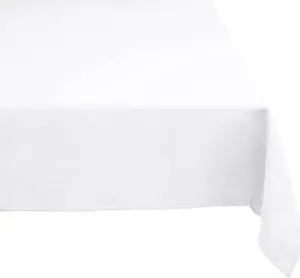 DII White Polyester Tablecloth