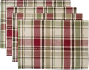 DII Homespun Plaid Placemat (Set of 4)