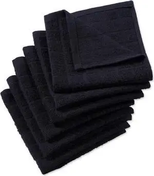 DII Solid Black Windowpane Terry Dishcloth (Set of 6)