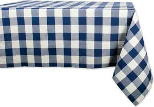 DII Navy Buffalo Check Tablecloth