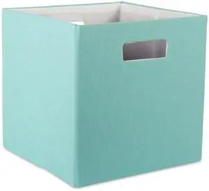 DII Polyester Cube Solid Aqua Square