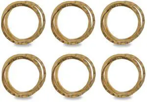 DII Gold Intertwined Napkin Ring (Set of 6)