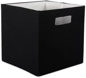 DII Polyester Cube Solid Black Square