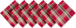 DII Tango Red Plaid Napkin (Set of 6)
