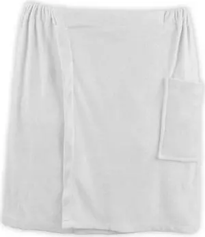 DII White Shower Wrap Mens