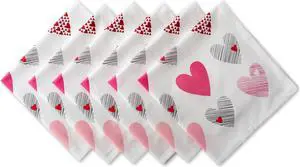 DII Hearts Collage Print Napkin (Set of 6)