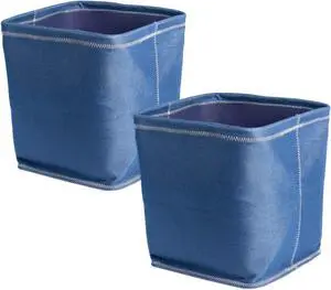 DII Poly Bin Zig-Zag Stitch Variegated Blue Trapezoid  (Set of 2)